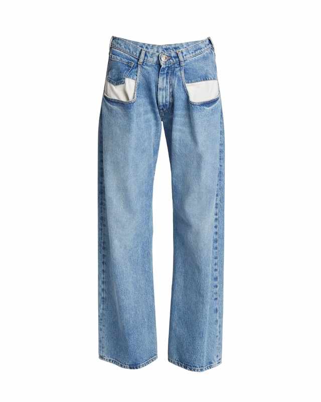 5-Pocket Wide-Leg Denim Pants